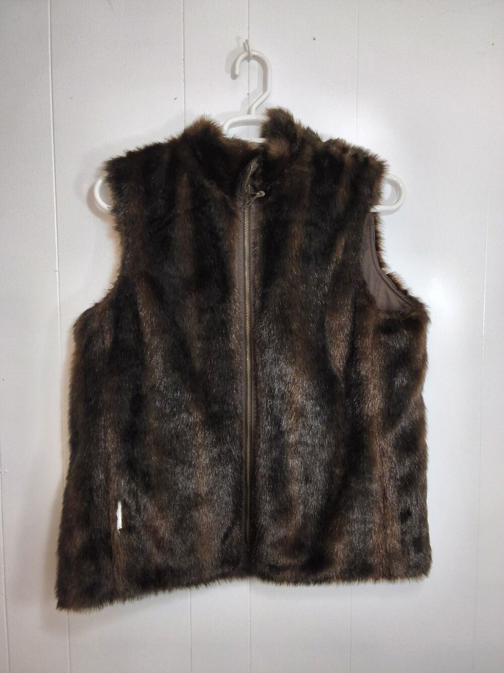Old Navy,, reversible vest, cotton/faux fur, pockets, outdoors, sporty Sz XL